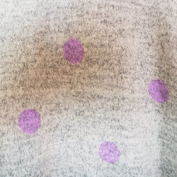 New MINE Boutique Sweater Size S Polka Dot Tie Up - Picture 6 of 7